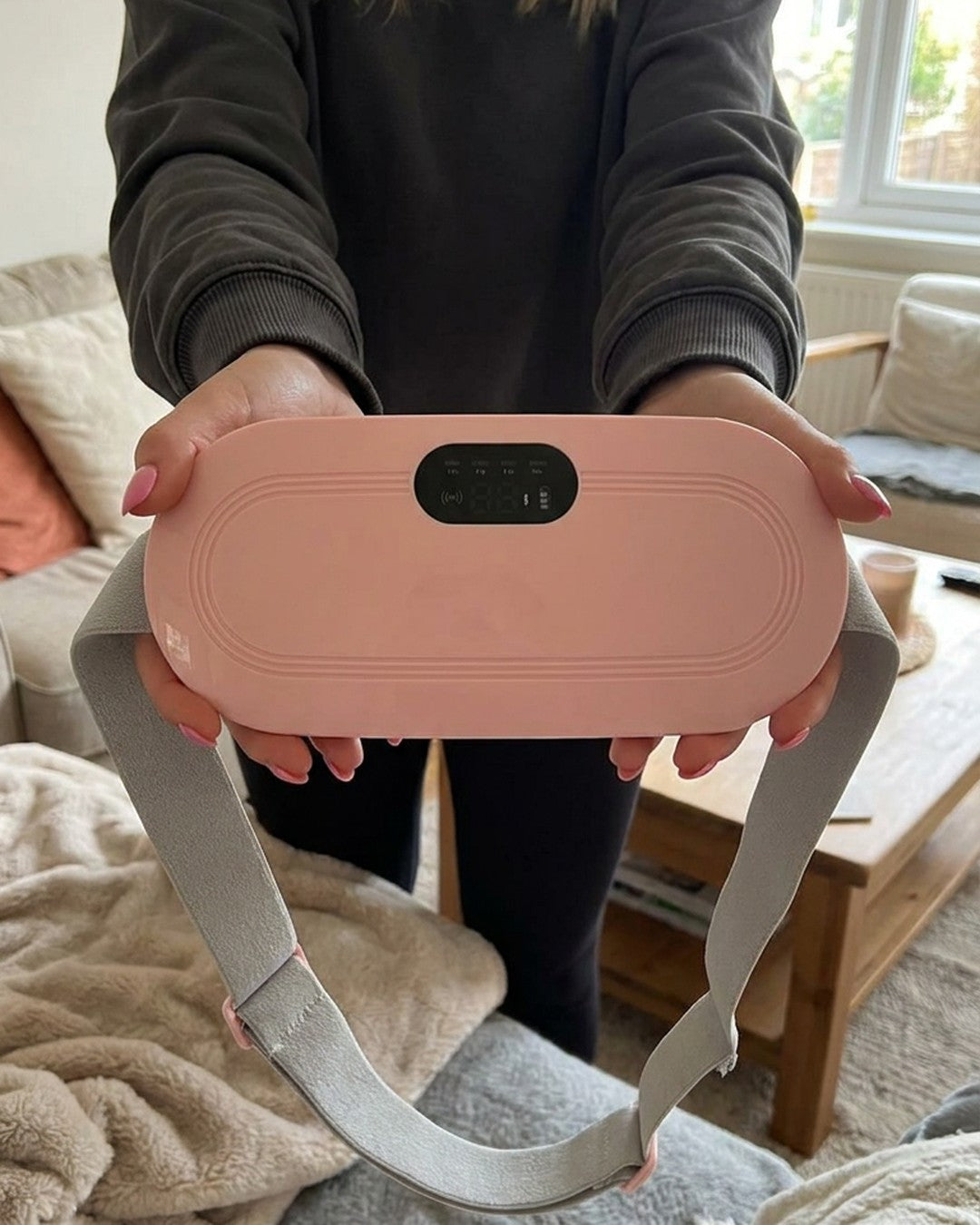 Lunamiva ısıtmalı regl kemeri, pembe, LED ekranlı